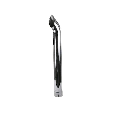Chrome Exhaust Stack, Curved 52 X8.5 X8